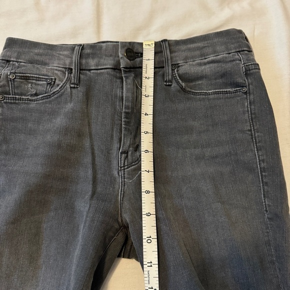 Mother 25 The Looker Ankle Fray Gray Wash Distressed Jeans Burning Out Lanterns - Picture 6 of 10